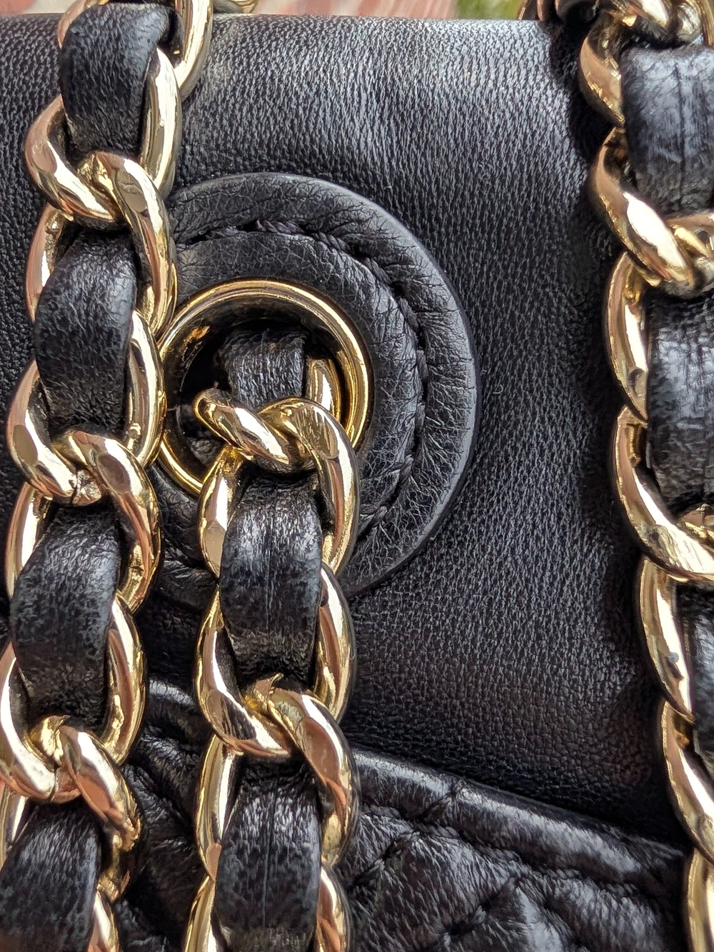 Tory Burch Fleming Quilted Leather Convertible Shoulder Bag Black Gold - Picture 6 of 12